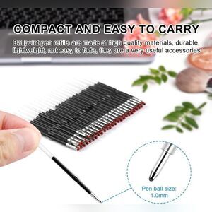 New! Bundle of 10 Beaded Pen Ink Refills in Black